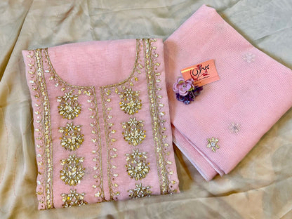 EMBROIDERED SUIT | Unstitched | 3-PC