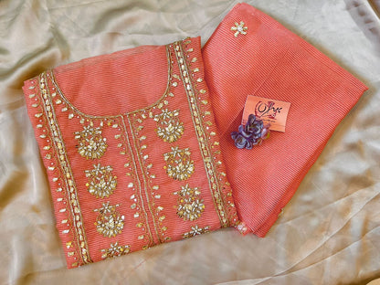 EMBROIDERED SUIT | Unstitched | 2-PC